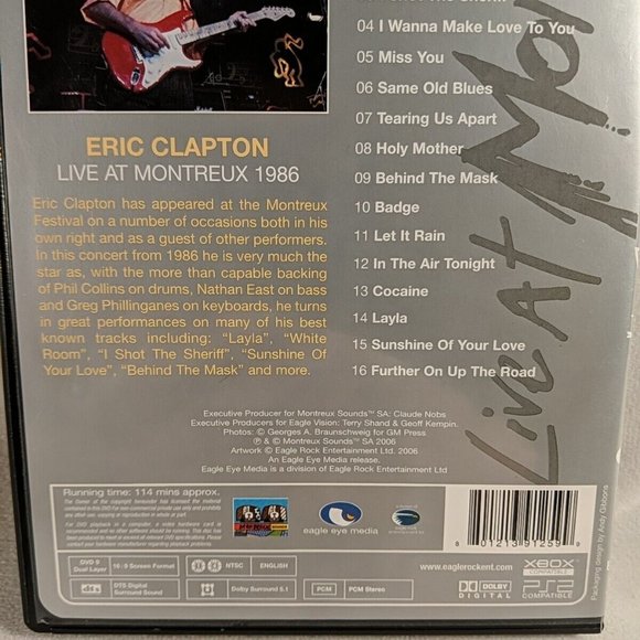 Eric Clapton - Live at Montreux 1986 (DVD, 2006) - Picture 4 of 11